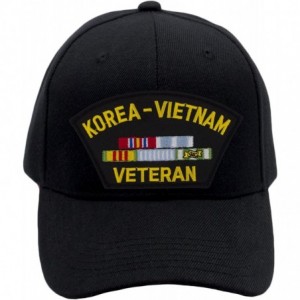 Baseball Caps Korea & Vietnam Veteran Hat/Ballcap Adjustable One Size Fits Most - Black - C6187KKQHTS $50.45