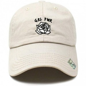 Baseball Caps Girl Power Dad Hat Cotton Baseball Cap Polo Style Low Profile - Putty - CW18Q27H34X $24.36