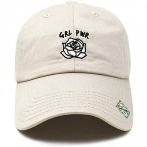 Baseball Caps Girl Power Dad Hat Cotton Baseball Cap Polo Style Low Profile - Putty - CW18Q27H34X $9.94