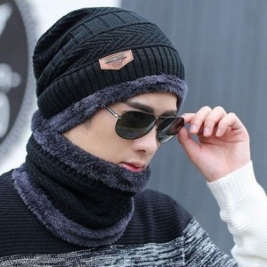 Skullies & Beanies Winter Knitting Beanie Toboggan winter - Black - CS1887KGINN $9.15