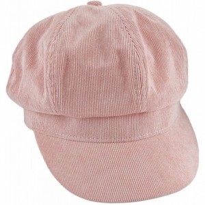 Newsboy Caps Newsboy Hat-Plain Cabbie Visor Beret Gatsby Ivy Caps for Women - C-pink(corduroy) - CC188G22GC6 $28.03