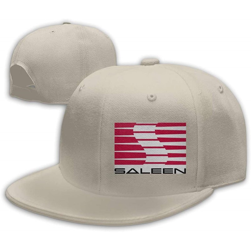 Baseball Caps Mens Saleen Logo Cotton Baseball Snapback Hats Adjustable Six Panel Caps - Natural - CV18WXOLG0Z $16.37
