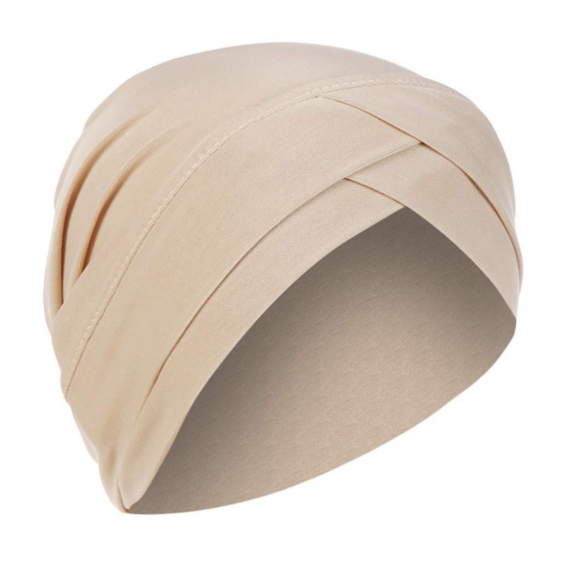 Skullies & Beanies Muslim Ruffle Fashion Headbands - Beige - CW18TMYK2HY $9.51