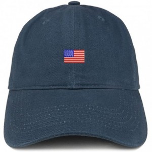 Baseball Caps US American Flag Small Embroidered Dad Hat Patriotic Cap - Navy - CX12IZK77RH $18.10