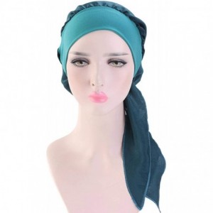 Skullies & Beanies Chemo Cancer Sleep Scarf Hat Cap Ethnic Printed Pre-Tied Hair Cover Wrap Turban Headwear - CI18SH4Q98Q $10.64