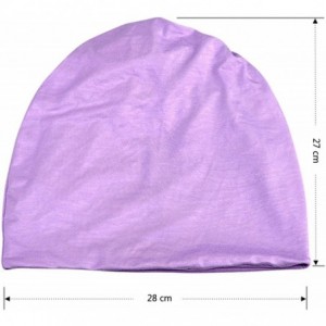 Skullies & Beanies Unisex Sleep Hat Soft Cotton Beanie Street Dancer Cap Watch Hat - Light Purple - C1189I9XA6O $7.62