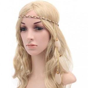 Headbands Indian Hippie Feather Tassels Headband Bohemia Style Headdress - 6 - CJ12KB5HUFN $18.33