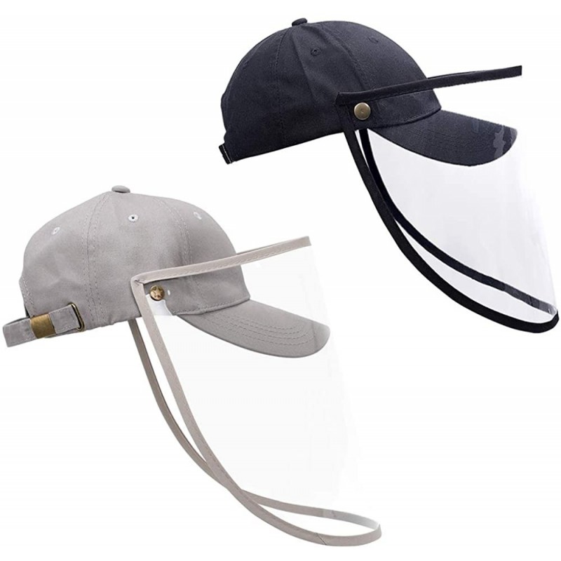 Baseball Caps Baseball Hat- Bucket Hat- Reusable Detachable Film Hat Men & Women - N-black+gray - CW198UKXD3H $20.34
