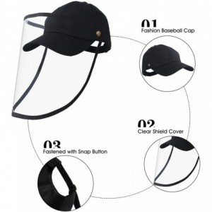 Baseball Caps Baseball Hat- Bucket Hat- Reusable Detachable Film Hat Men & Women - N-black+gray - CW198UKXD3H $20.34