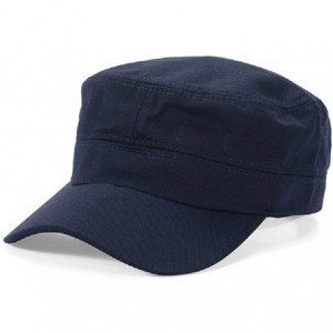 Baseball Caps Men Cotton Flat Top Hat Army Millitary Corps Hat Baseball Cap Women - Blue - CS184GEGQ2D $7.07