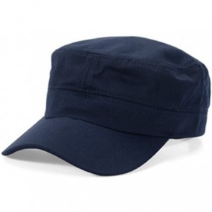 Baseball Caps Men Cotton Flat Top Hat Army Millitary Corps Hat Baseball Cap Women - Blue - CS184GEGQ2D $7.07