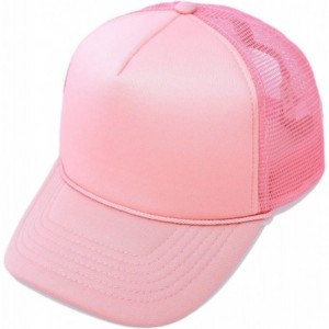 Baseball Caps Trucker Hat Mesh Cap Solid Colors Lightweight with Adjustable Strap Small Braid - Light Pink - CK119512PRD $9.45