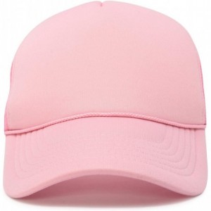 Baseball Caps Trucker Hat Mesh Cap Solid Colors Lightweight with Adjustable Strap Small Braid - Light Pink - CK119512PRD $9.45