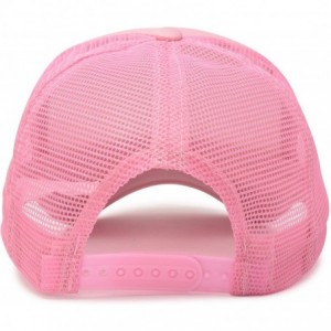 Baseball Caps Trucker Hat Mesh Cap Solid Colors Lightweight with Adjustable Strap Small Braid - Light Pink - CK119512PRD $9.45