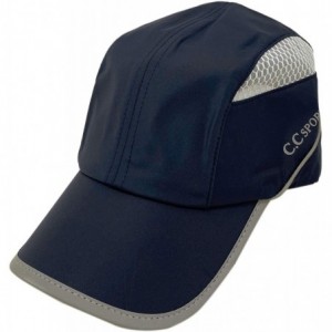 Baseball Caps Sports Active Ponytail Messy Buns Ponycaps Baseball Visor Cap Dad Hat - Navy/White - CK19504KZ95 $17.52