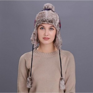 Skullies & Beanies Warm Women Winter Hat with Ear Flaps Snow Ski Thick Knit Wool Beanie Cap Hat - Navy 4 - CC1880QKHR4 $15.17