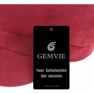 Newsboy Caps Newsboy Cap for Women 8 Panel Ivy Cabbie Beret Visor Brim Hat with Elastic Back - Red - CP18QCWK400 $17.68