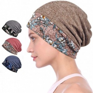 Skullies & Beanies Cotton Face Bandanas for Sports Headwear Headband Neck Gaiter Chemo Cap Hair Loss Beanie Nightcap - B-1425...