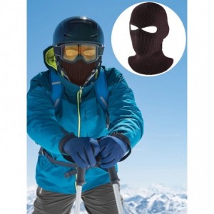 Balaclavas 3 Pieces Knit Full Face Cover Winter Balaclava Face Mask Thermal Ski Mask for Adult - C418AQ6OUGE $18.95