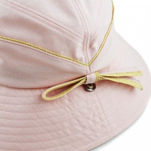 Sun Hats Light Weight Packable Women's Wide Brim Sun Bucket Hat - Perrine-coral - CX18GQOLXND $15.91