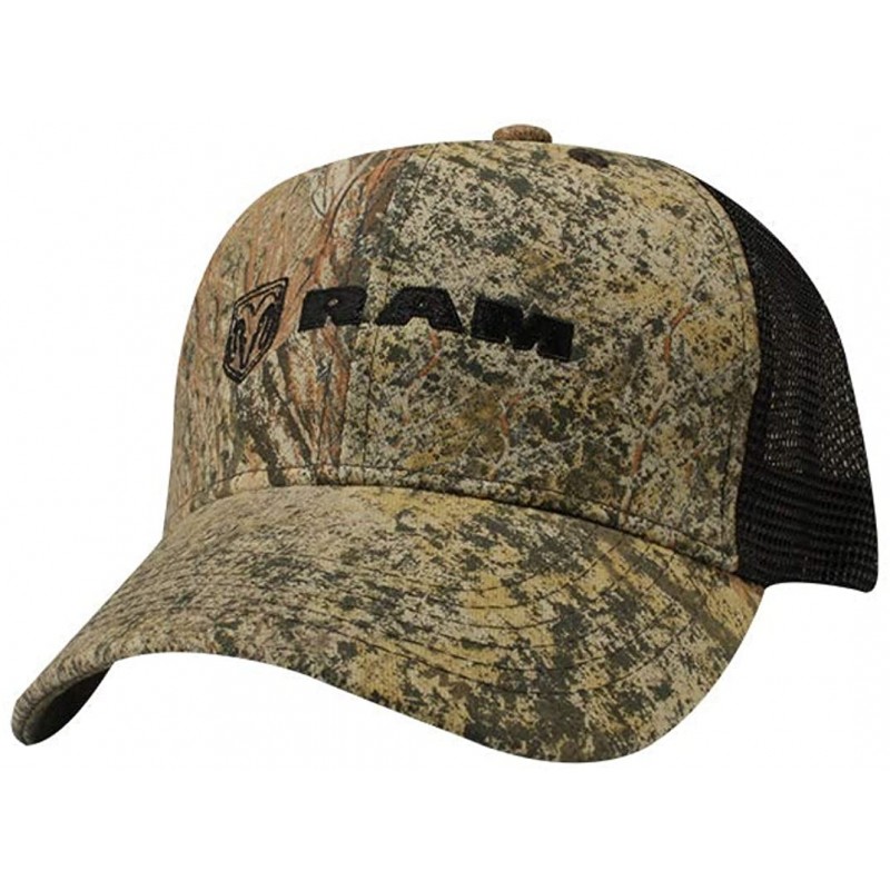 Baseball Caps Ram TM Mossy Oak Mesh Cap Camo/Black - CV18HTGUHQN $11.65