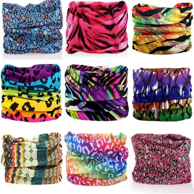 Headbands 12pcs/9pcs/6pcs Headband Bandana - Face Mask Headwear Neck Gaiter Shield Scarf - Animal Print (9PCS) - CV12ES10003 ...