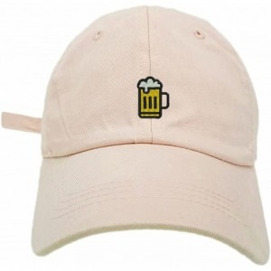 Baseball Caps Beer Style Dad Hat Washed Cotton Polo Baseball Cap - Beige - C7187LSWUG9 $32.09