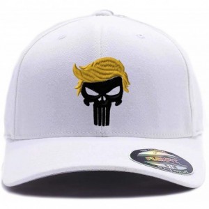 Baseball Caps Custom Embroidered President 2020"Keep Your HAT Great. Punisher Trump 6277 Flexfit Hat. - White 002 - CY18ROGHX...