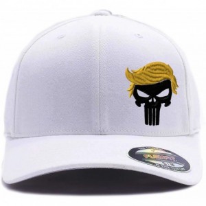 Baseball Caps Custom Embroidered President 2020"Keep Your HAT Great. Punisher Trump 6277 Flexfit Hat. - White 002 - CY18ROGHX...