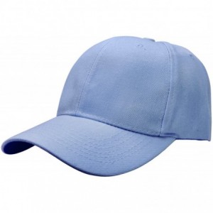 Baseball Caps 2pcs Baseball Cap for Men Women Adjustable Size Perfect for Outdoor Activities - Black/Sky Blue - C0195CSDOA6 $...