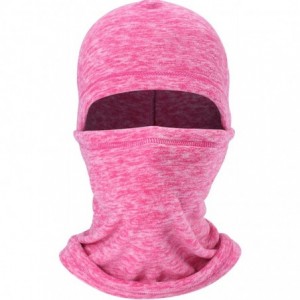 Balaclavas Men's Fleece Ski Balaclava Hood Cold Weather Windproof Face Mask - Pink - CZ18YKZIU7X $13.86