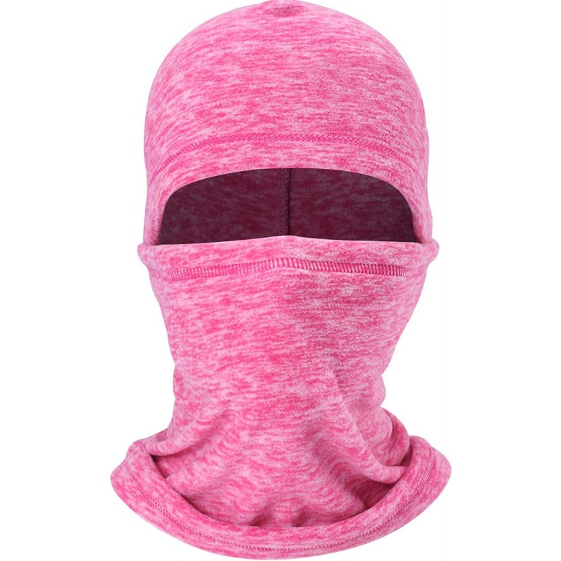 Balaclavas Men's Fleece Ski Balaclava Hood Cold Weather Windproof Face Mask - Pink - CZ18YKZIU7X $13.86
