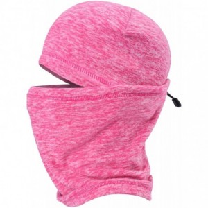 Balaclavas Men's Fleece Ski Balaclava Hood Cold Weather Windproof Face Mask - Pink - CZ18YKZIU7X $13.86