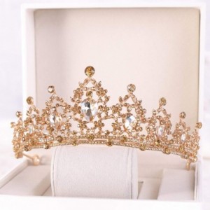 Headbands Champagne Crystal Rhinestone Headbands Accessories - Color - CD18TW4HLXL $22.62