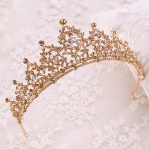 Headbands Champagne Crystal Rhinestone Headbands Accessories - Color - CD18TW4HLXL $22.62