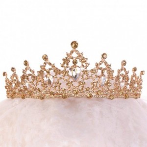 Headbands Champagne Crystal Rhinestone Headbands Accessories - Color - CD18TW4HLXL $22.62