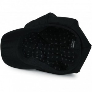 Newsboy Caps Solid Wool-Blended Felt 8 Panel Newsboy Hat Duck Bill Gatsby Flat Cap - Black - C012NTX31Z7 $23.45