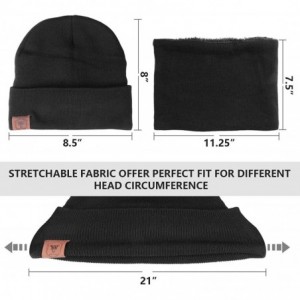 Skullies & Beanies Winter Daily Beanie Stocking Hat - Warm Polar Fleece Skull Cap for Men and Women Purple/Gray/Black - C718I...