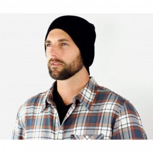 Skullies & Beanies 9" Skull Cap Beanie That Will Fit Your Head Perfect - Black - C411PGOAPJ7 $16.91