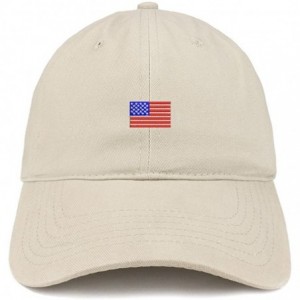 Baseball Caps US American Flag Small Embroidered Dad Hat Patriotic Cap - Stone - C212IZK7SRV $32.28