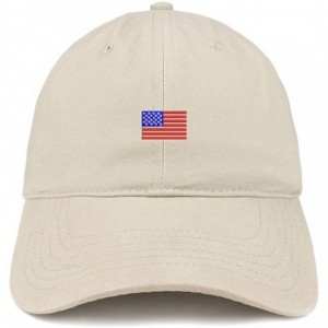 Baseball Caps US American Flag Small Embroidered Dad Hat Patriotic Cap - Stone - C212IZK7SRV $20.94