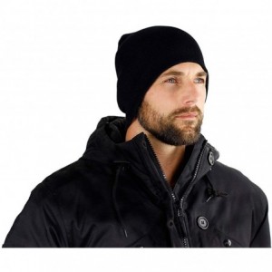 Skullies & Beanies 9" Skull Cap Beanie That Will Fit Your Head Perfect - Black - C411PGOAPJ7 $16.91