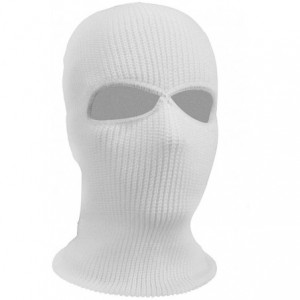 Skullies & Beanies Unisex Thermal Hat Liner Skull Cap Beanie with Ear Covers Ultimate Helmet 2 Hole - White - CR18QNL9SL3 $9.56