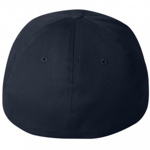 Baseball Caps Custom Name Embroidered 5001 V-Flex Twill Fitted Baseball Cap - Navy - C0186M5G6DI $20.24