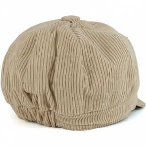 Newsboy Caps Corduroy Textured Newsboy Style Cheyenne Cap - Beige - CK18D86L4Y4 $12.72