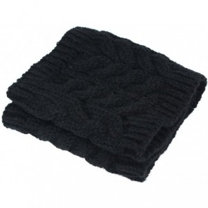 Cold Weather Headbands knitting Crochet Headband Elastic - Black - CG12O1SIILC $8.03