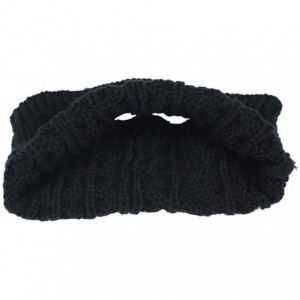 Cold Weather Headbands knitting Crochet Headband Elastic - Black - CG12O1SIILC $8.03