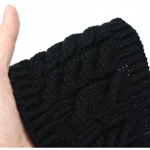 Cold Weather Headbands knitting Crochet Headband Elastic - Black - CG12O1SIILC $8.03