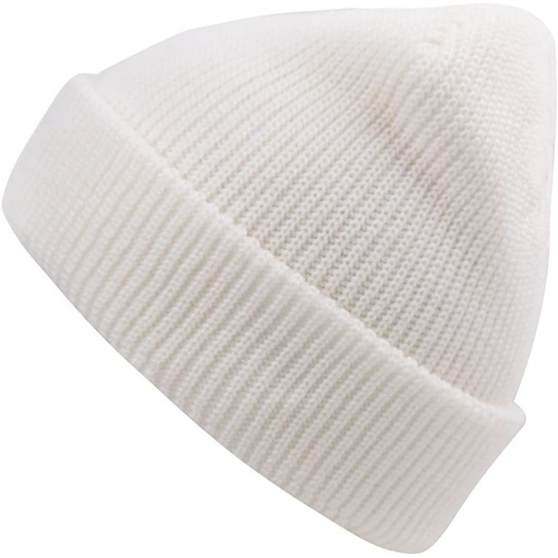 Skullies & Beanies Slouchy Beanie Hats Winter Knitted Caps Soft Warm Ski Hat Unisex - White - C9186ZU9MCZ $13.32