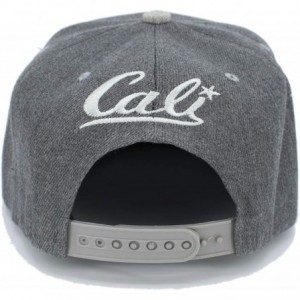 Baseball Caps Embroidered California Republic Bear in Square Patch Snapback Baseball Hat - Cali/Charcoal-hgrey - CU1939NKU3S ...